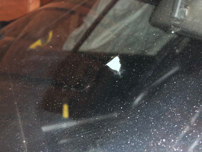 piece of tape to show location.